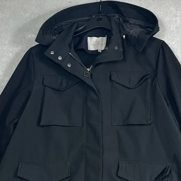 Anatomie Jacket Women’s Size Medium Black Jacket Hooded Pockets Long Sleeve - Picture 2 of 12